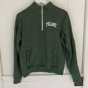 Forrest Green Tulane Quarter Zip, Large